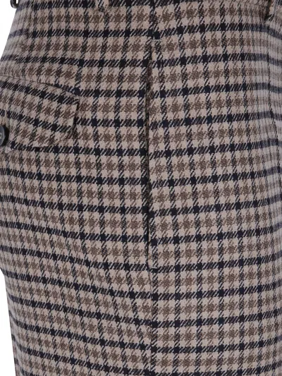 Seventy Houndstooth-pattern Tailored Trousers In Gray