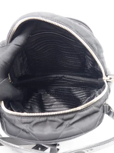 Pre-owned Prada Quilted Mini Backpack In Black