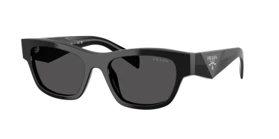 Prada Dark Grey Rectangular Ladies Sunglasses Pr B09s 16k08z 52 In Dark Grey