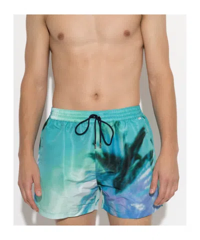 Paul Smith Drawstring Swim Trunks In Blue