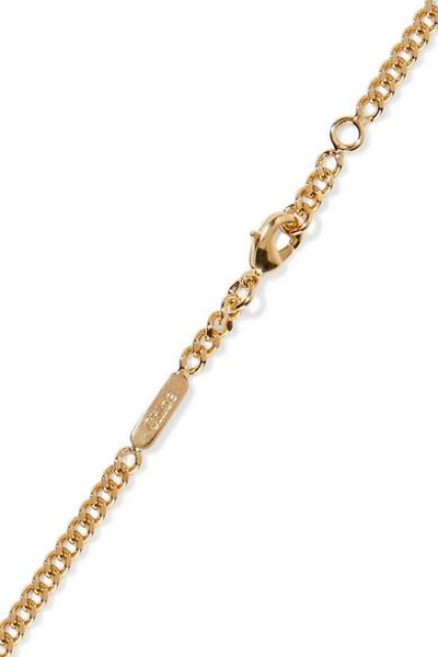 Shop Chloé Nicole Gold-tone Leather Necklace