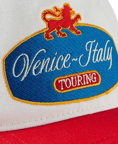 Cotton On Men's 5 Panel Hat In White,cherry Red,venice