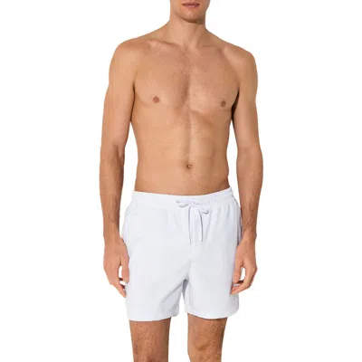 Reiss Cliff Plain Drawstring Swim Trunk In White