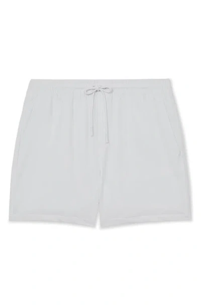 Reiss Cliff Plain Drawstring Swim Trunk In White