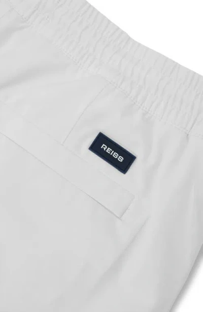 Reiss Cliff Plain Drawstring Swim Trunk In White