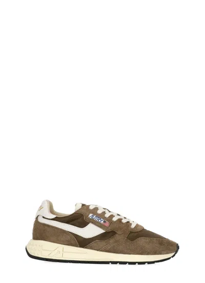 Autry Brown Leather Sneakers With Timeless Design In Brown