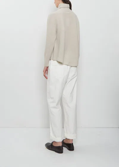 Pas De Calais Fine Wool Loose Turtleneck Pullover In Neutral