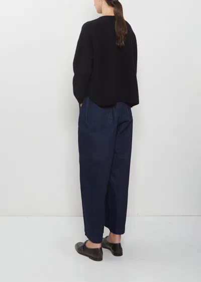 Pas De Calais Fine Wool Patterned Pullover In Black