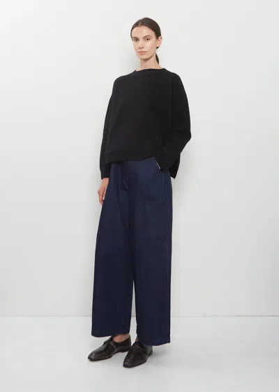 Pas De Calais Fine Wool Patterned Pullover In Black