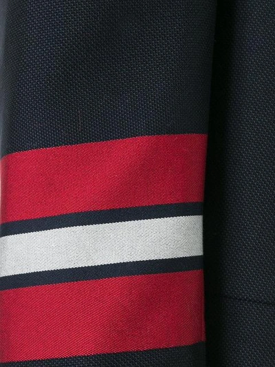 Shop Gucci Striped Cuffs Blazer - Blue