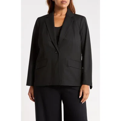 Kasper One-button Jacket In Black