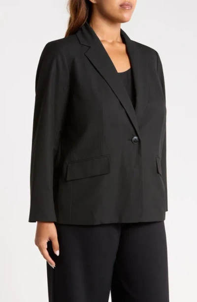 Kasper One-button Jacket In Black