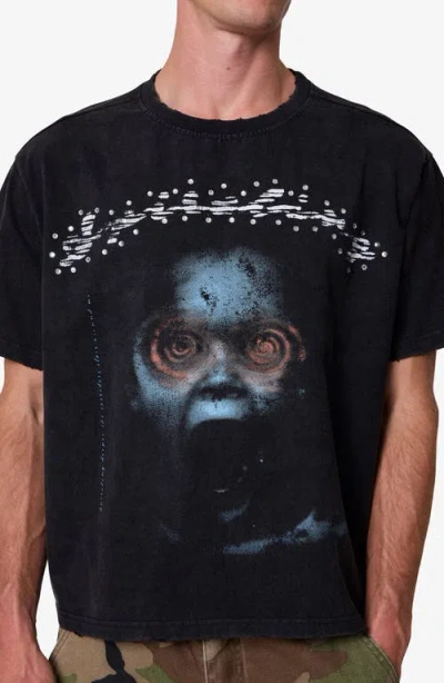 Mnml Scream Graphic T-shirt In Black