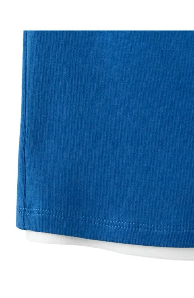 Mango Combination Top With Thin Straps In Blue