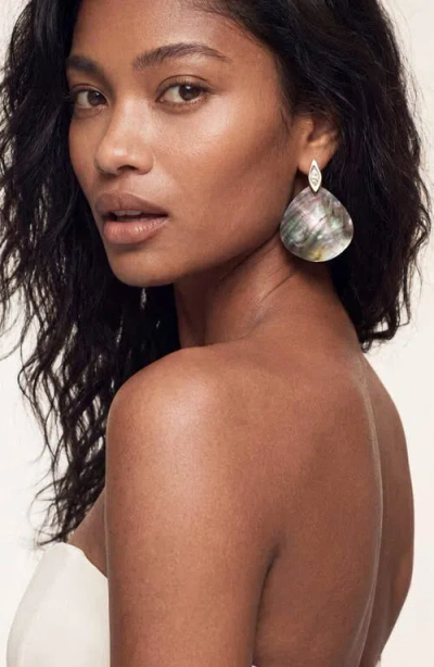 Ettika Gold-tone Shell Statement Earrings In Multi
