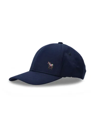 Paul Smith Mens Signature Stripe Zebra Logo Baseball Cap In Blue