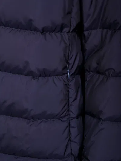 Herno A-shape Midi Down Jacket In Blue