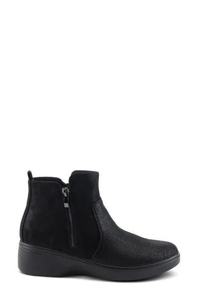 Flexus By Spring Step Yancey Wedge Ankle Boot In Black