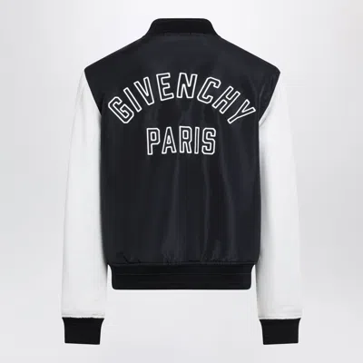 Givenchy Jacket Contrast Sleeves Ribbed Cuffs Pockets In Black