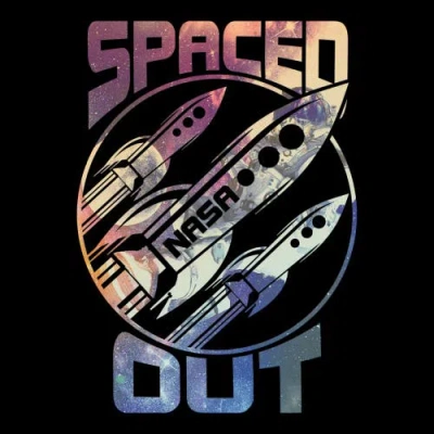 Nasa Rocket Badge Pattern Graphic T-shirt In Multi