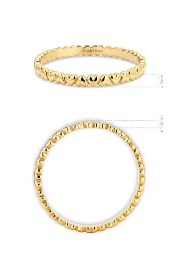 Devata Heart Band Ring In Gold