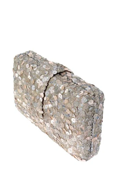 Simitri Classic Sequin Kitsch Clutch In Red