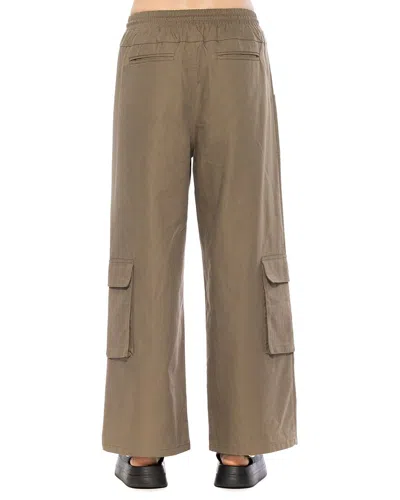 Alexia Admor Evren Drawstring Waist Cargo Pants In Green