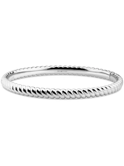 Devata Rope Bangle Bracelet In Silver