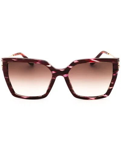 Chopard Chic Rectangular Sunglasses For Women In Red