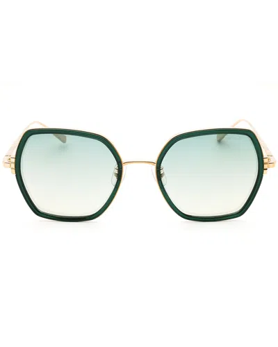 Chopard Geometric-frame Sunglasses In Green