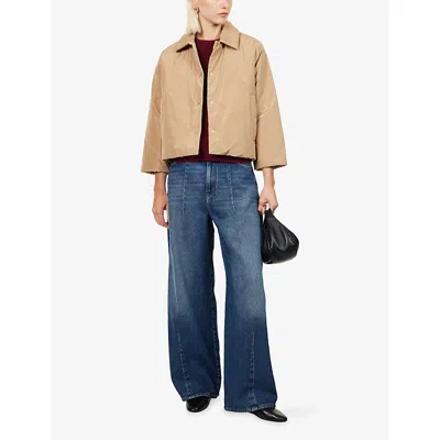 Weekend Max Mara Omens Cropped Quilted Soft-shell Jacket Camel In Camel