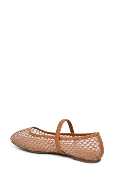 Nicole Miller Mesh Flat In Neutral