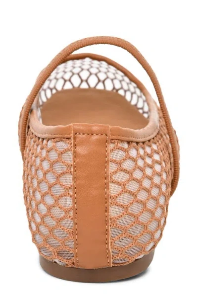 Nicole Miller Mesh Flat In Neutral