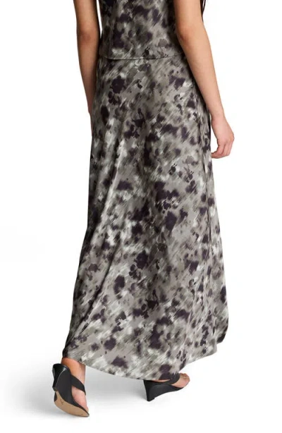 Kenneth Cole Bias Cut Printed Maxi Skirt In Multi