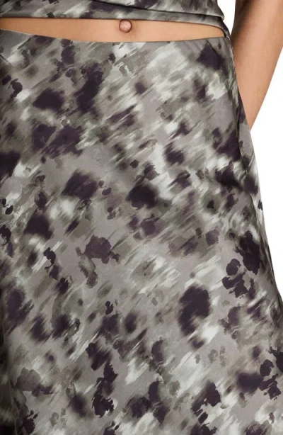 Kenneth Cole Bias Cut Printed Maxi Skirt In Multi