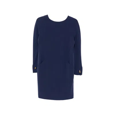 Max Mara Button-cuff Mini Dress In Multi