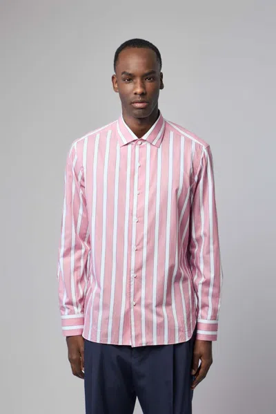 Junya Watanabe Long Sleeve Shirt Striped Pattern Design In Pink