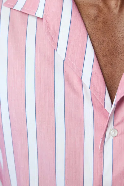 Junya Watanabe Long Sleeve Shirt Striped Pattern Design In Pink