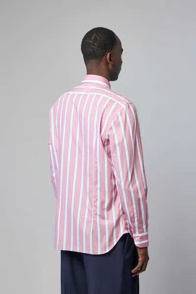 Junya Watanabe Long Sleeve Shirt Striped Pattern Design In Pink