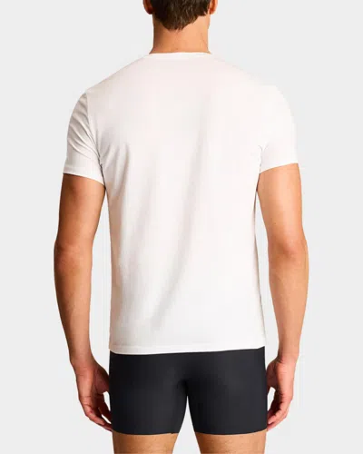 Commando Premier Stretch-cotton Crewneck Undershirt In Transparent