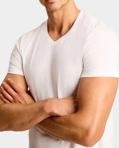 Commando Premier Stretch-cotton Crewneck Undershirt In Transparent