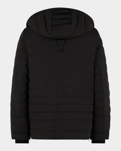 Moose Knuckles Active Flex Greystone Puffer Jacket In Black