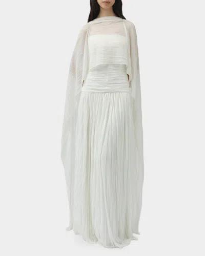 Simkhai Genoa Sheer Jersey Cape In Neutral