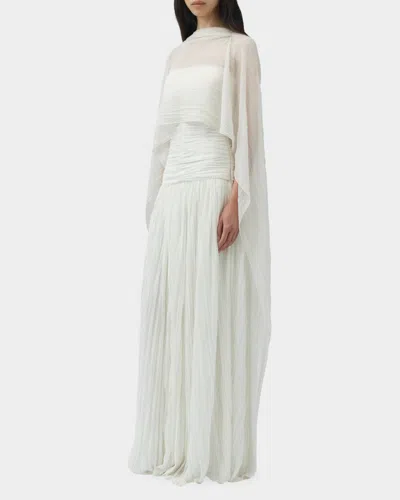 Simkhai Genoa Sheer Jersey Cape In Neutral