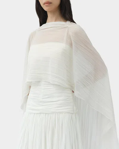 Simkhai Genoa Sheer Jersey Cape In Neutral