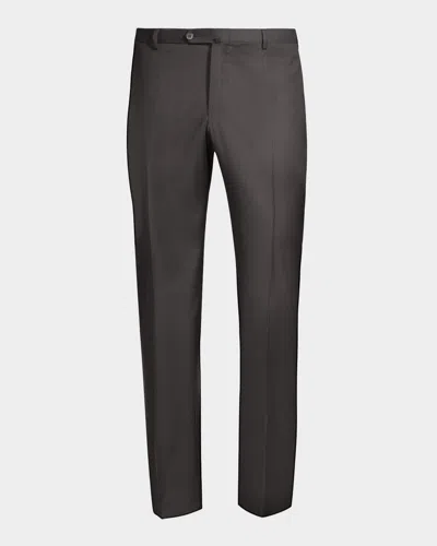 Isaia Gregory Basic Wool Trousers In Multi