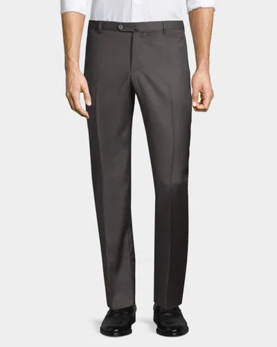 Isaia Gregory Basic Wool Trousers In Multi