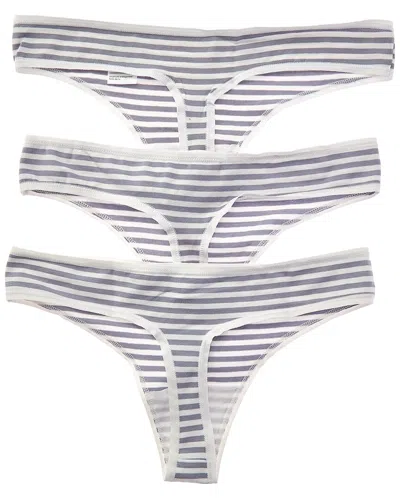 Calvin Klein 3pk Form Thong In Gray