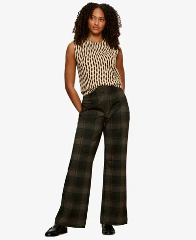Sanctuary Relay Plaid Pull-on Pants In Green