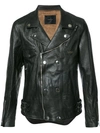 UNDERCOVER UNDERCOVER FITTED BIKER JACKET - BLACK,UCS420211930586